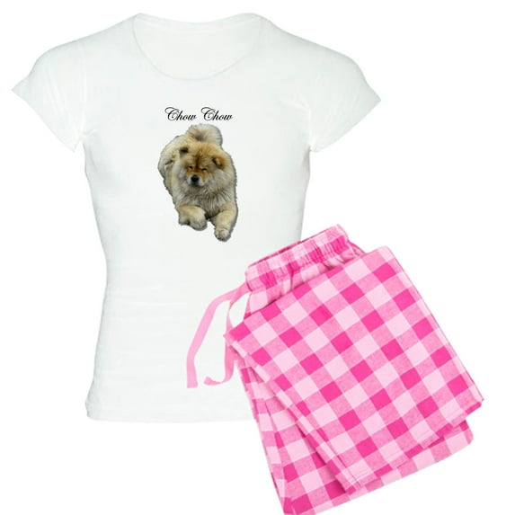 CafePress - Chow Chow Dog Women's Light Pajamas - Women's Short Sleeve Print T-Shirt and Pants Light Cotton Pajama Set
