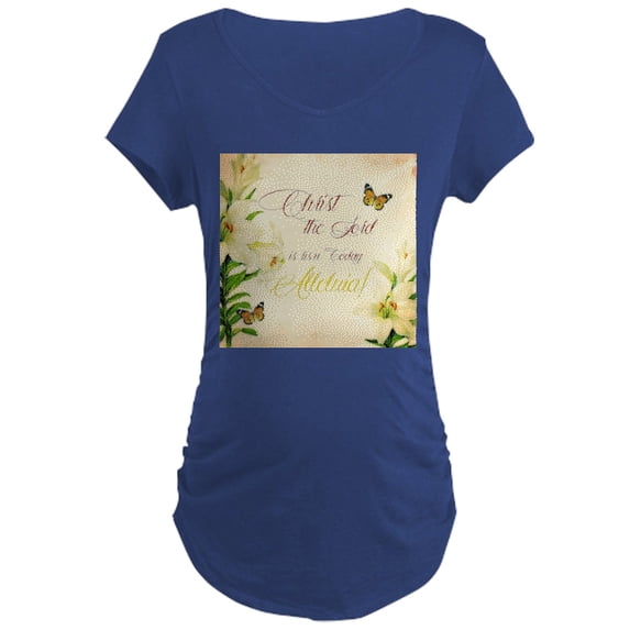 CafePress - Christ The Lord Is Ris'n Today Maternity T Shirt - Maternity Dark T-Shirt