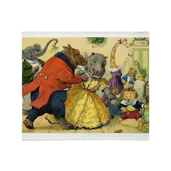 CafePress - Christmas Ball In Animal Land Throw Blanket - Soft Fleece Throw Blanket, 50"x60" for All Ages