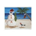 thumbnail image 1 of CafePress - Christmas Beach Sandman Throw Blanket - Soft Fleece Throw Blanket, 50"x60" for All Ages, 1 of 2