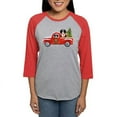 thumbnail image 1 of CafePress - Christmas Berner Red Truck Long Sleeve T Shirt - Womens Baseball Tee, 1 of 4