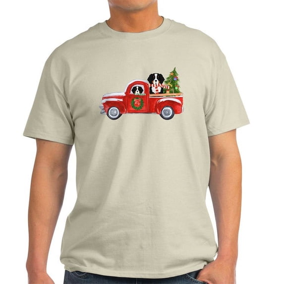 CafePress - Christmas Berner Red Truck T Shirt - Men's Classic Graphic T-Shirt