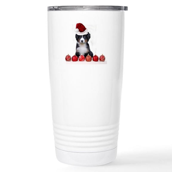 CafePress - Christmas Bernese Mountain Dog Travel Mug - Insulated Stainless Steel Travel Tumbler 20 oz.