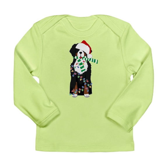 CafePress - Christmas Bernese Mt Holiday Dog Long Sleeve T Shi - Long Sleeve Infant T-Shirt