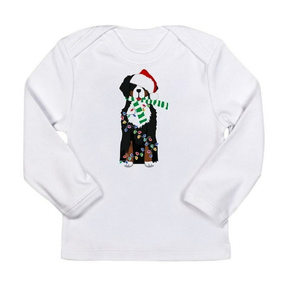 CafePress - Christmas Bernese Mt Holiday Dog Long Sleeve T Shi - Long Sleeve Infant T-Shirt