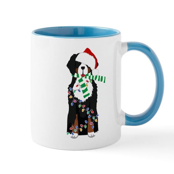CafePress - Christmas Bernese Mt Holiday Dog Mugs - 11 oz Ceramic Mug - Novelty Coffee Tea Cup