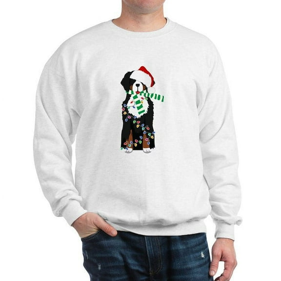 CafePress - Christmas Bernese Mt Holiday Dog Sweatshirt - Crew Neck Sweatshirt