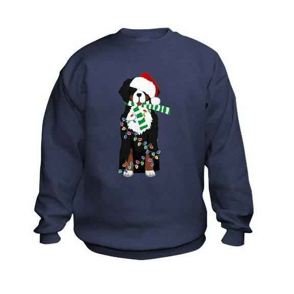 CafePress - Christmas Bernese Mt Holiday Dog Sweatshirt - Kids Sweatshirt, Youth Crew Neck Sweatshirt