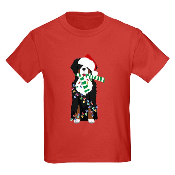CafePress - Christmas Bernese Mt Holiday Dog T Shirt - Dark T-Shirt Kids XS-XL