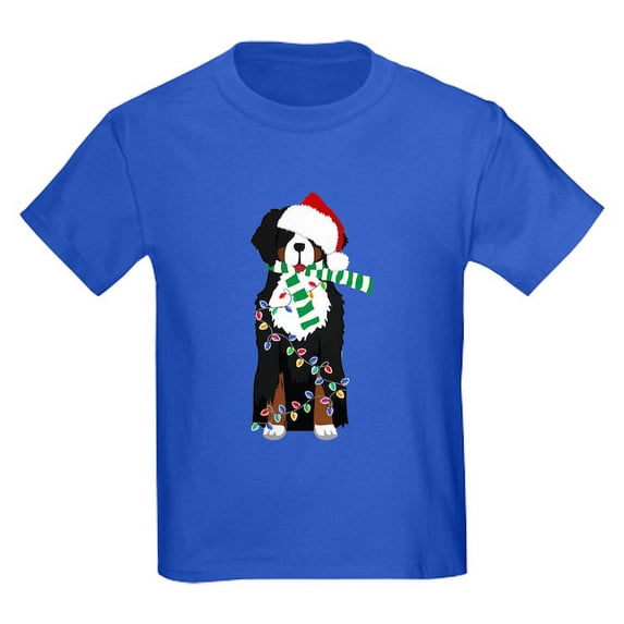 CafePress - Christmas Bernese Mt Holiday Dog T Shirt - Dark T-Shirt Kids XS-XL