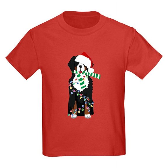 CafePress - Christmas Bernese Mt Holiday Dog T Shirt - Dark T-Shirt Kids XS-XL