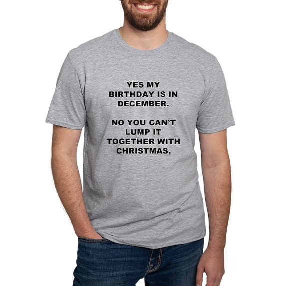 CafePress - Christmas Birthday T Shirt - Fitted T-Shirt, Vintage Fit Soft Cotton Tee