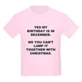 thumbnail image 1 of CafePress - Christmas Birthday T Shirt - Light Classic Kids Graphic, Short Sleeve T-Shirt, Sizes XS-XL, 1 of 4