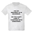 thumbnail image 1 of CafePress - Christmas Birthday T Shirt - Light Classic Kids Graphic, Short Sleeve T-Shirt, Sizes XS-XL, 1 of 4