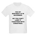 thumbnail image 1 of CafePress - Christmas Birthday T Shirt - Light Classic Kids Graphic, Short Sleeve T-Shirt, Sizes XS-XL, 1 of 4