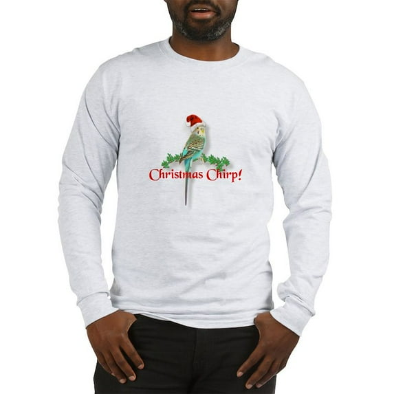CafePress - Christmas Budgie Long Sleeve T Shirt - Unisex Cotton Long Sleeve T-Shirt