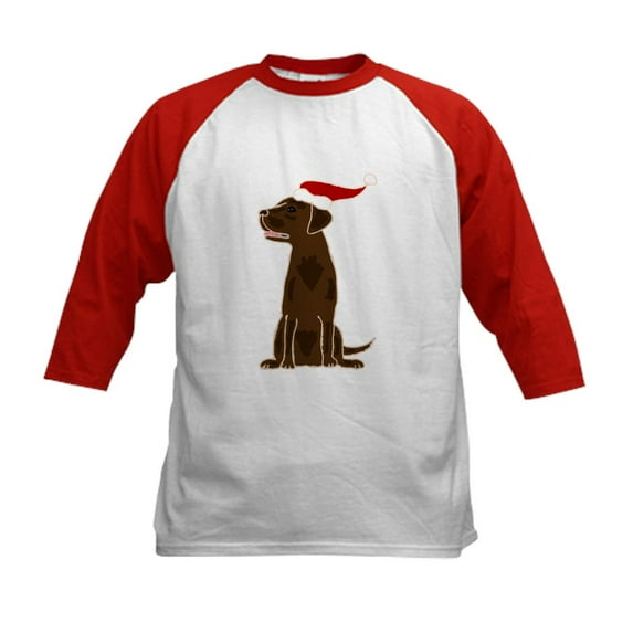 CafePress - Christmas Chocolate Labrador Baseball Jersey - Kids Cotton Baseball Jersey, 3/4 Sleeve Shirt