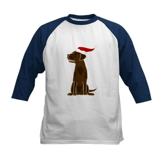 CafePress - Christmas Chocolate Labrador Baseball Jersey - Kids Cotton Baseball Jersey, 3/4 Sleeve Shirt