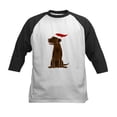 thumbnail image 1 of CafePress - Christmas Chocolate Labrador Baseball Jersey - Kids Cotton Baseball Jersey, 3/4 Sleeve Shirt, 1 of 4