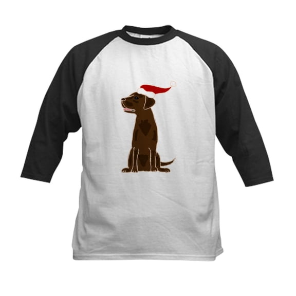 CafePress - Christmas Chocolate Labrador Baseball Jersey - Kids Cotton Baseball Jersey, 3/4 Sleeve Shirt