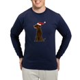 thumbnail image 1 of CafePress - Christmas Chocolate Labrador Long Sleeve T Shirt - Long Sleeve Dark T-Shirt, 1 of 4