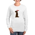 thumbnail image 1 of CafePress - Christmas Chocolate Labrador Long Sleeve T Shirt - Women's Long Sleeve Graphic Casual T-Shirt, 1 of 4