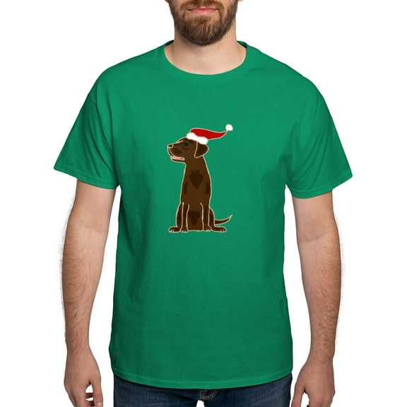 CafePress - Christmas Chocolate Labrador T Shirt - Men's Classic Graphic Cotton T-Shirt