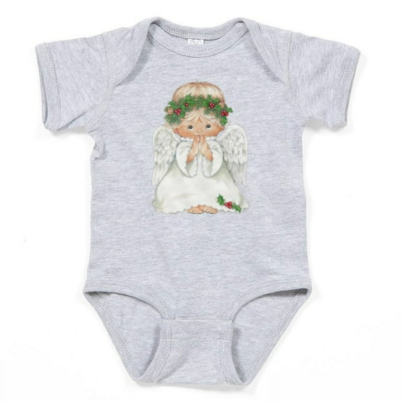 CafePress - Christmas Cute Baby Angel Praying Body Suit - Cute Infant Bodysuit Baby Romper - Size Newborn - 24 Months