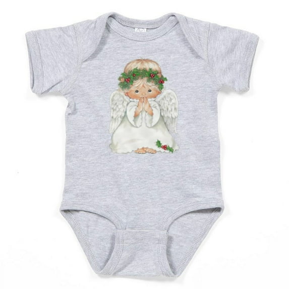 CafePress - Christmas Cute Baby Angel Praying Body Suit - Cute Infant Bodysuit Baby Romper - Size Newborn - 24 Months