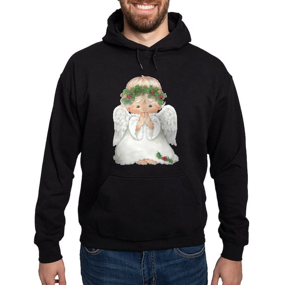 CafePress - Christmas Cute Baby Angel Praying Sweatshirt - Pullover Hoodie, Classic, Comfortable Hooded Sweatshirt