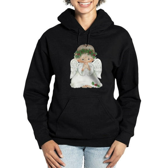 CafePress - Christmas Cute Baby Angel Praying Sweatshirt - Pullover Hoodie, Classic & Comfortable Hooded Sweatshirt