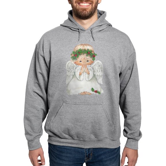 CafePress - Christmas Cute Baby Angel Praying Sweatshirt - Pullover Hoodie, Hooded Sweatshirt