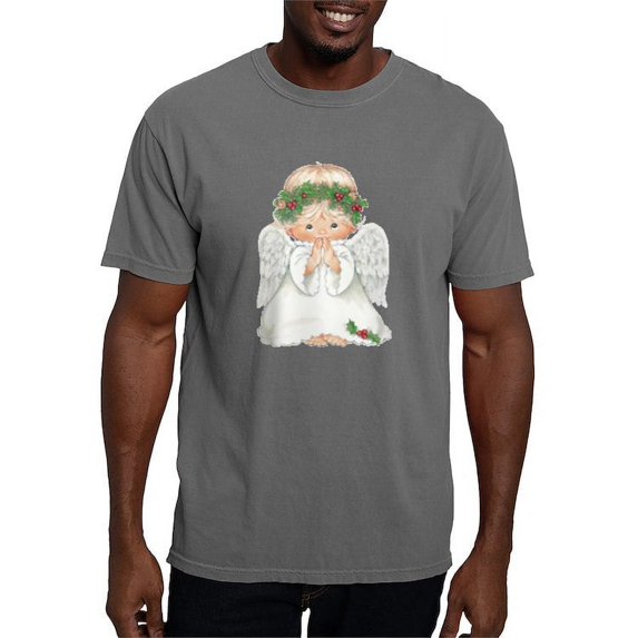 CafePress - Christmas Cute Baby Angel Praying T Shirt - Mens Comfort Colors Shirt