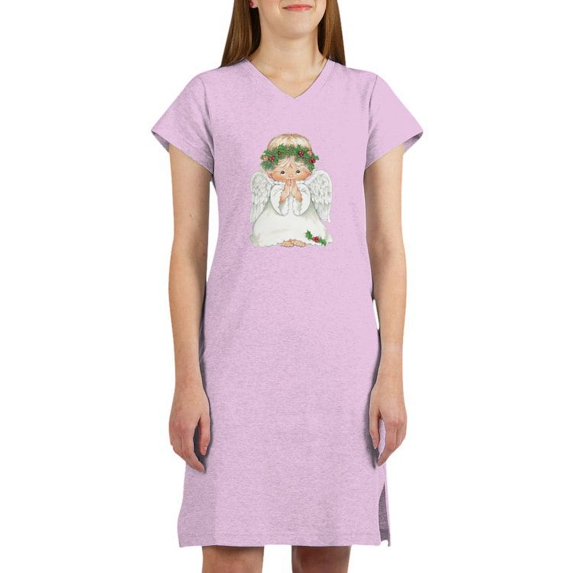 CafePress - Christmas Cute Baby Angel Praying T Shirt - Women's Nightshirt