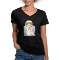 thumbnail image 1 of CafePress - Christmas Cute Baby Angel Praying T Shirt - Women's V-Neck Dark T-Shirt, 1 of 4