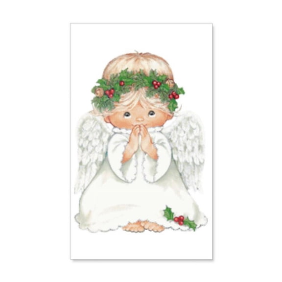 CafePress - Christmas Cute Baby Angel Praying Wall Decal - 35x21 Wall Decal