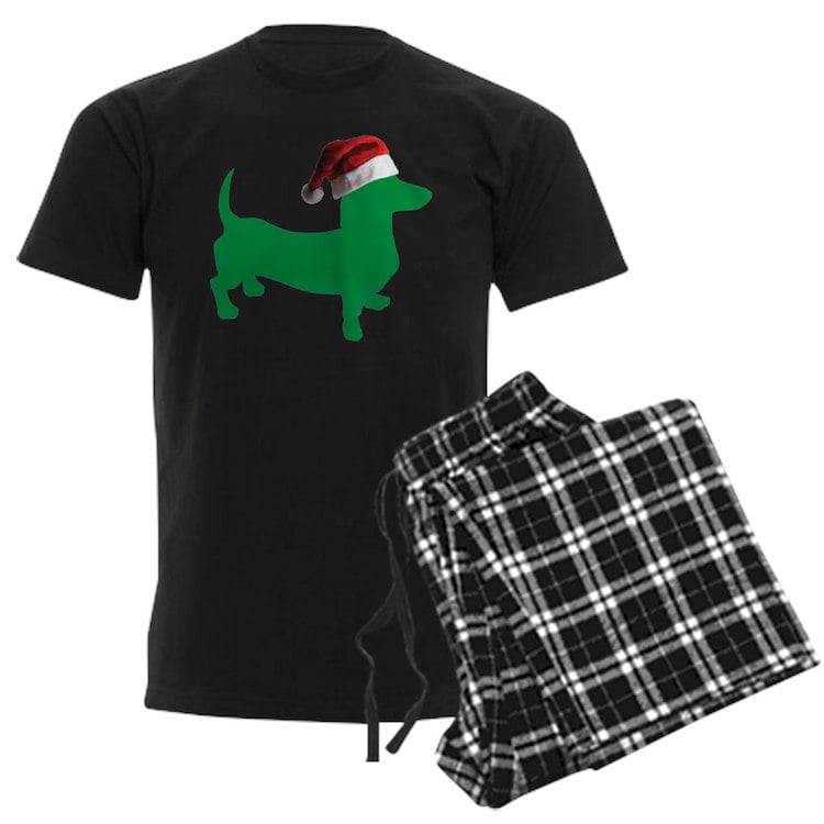 CafePress Christmas Dachshund Pajamas Men s Dark Pajamas