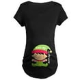 thumbnail image 1 of CafePress - Christmas Elf Holiday Maternity T Shirt - Maternity Dark T-Shirt, 1 of 3