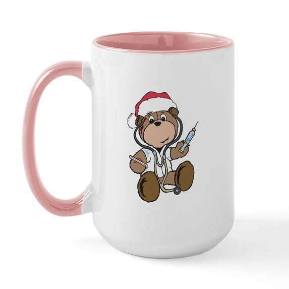 CafePress - Christmas Gifts Nurse Large Mug - 15 oz Ceramic Large White Novelty Mug