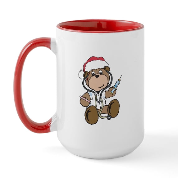 CafePress - Christmas Gifts Nurse Large Mug - 15 oz Ceramic Large White Novelty Mug
