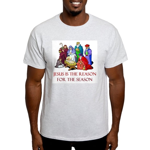 CafePress - Christmas Jesus Is The Reason For The Season Light - Men's Classic Graphic T-Shirt