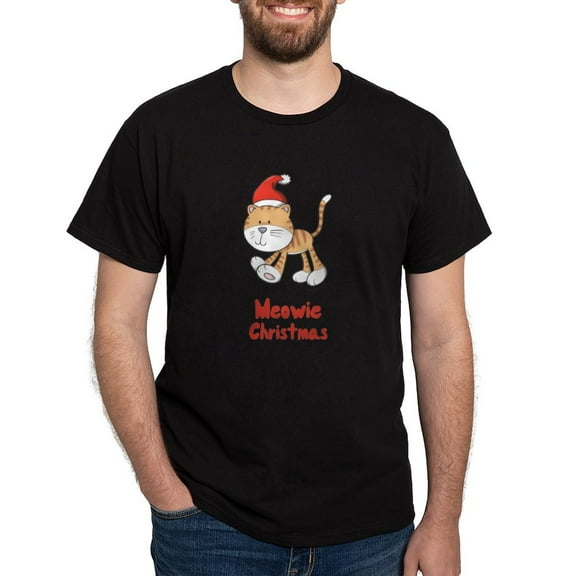 CafePress - Christmas Kitty Dark T Shirt - Men's Classic Graphic Cotton T-Shirt