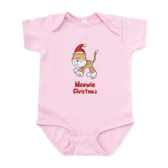 CafePress - Christmas Kitty Infant Bodysuit - Baby Light Bodysuit, Size Newborn - 24 Months