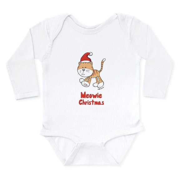 CafePress - Christmas Kitty Long Sleeve Infant Bodysuit - Long Sleeve Cotton Baby Bodysuit