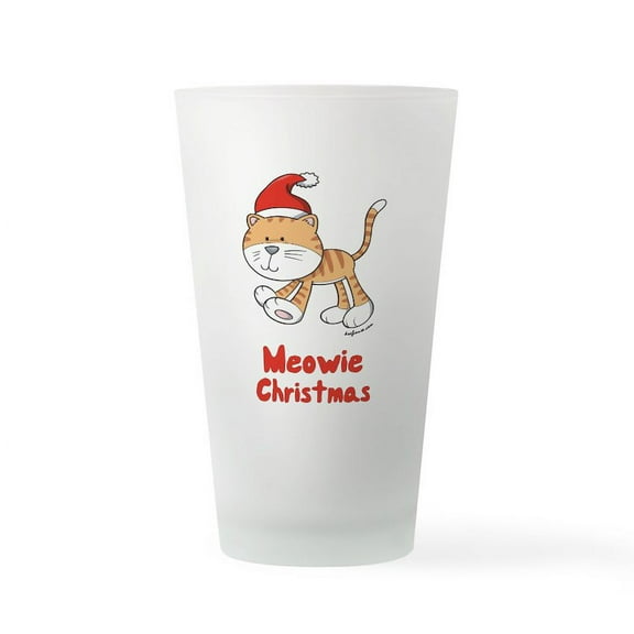 CafePress - Christmas Kitty Pint Glass - Pint Glass, Drinking Glass, 16 oz. CafePress