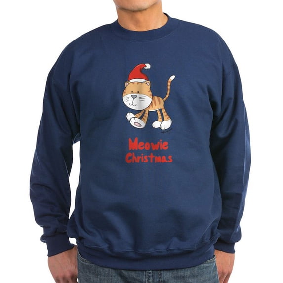 CafePress - Christmas Kitty Sweatshirt - Classic Crew Neck Sweatshirt