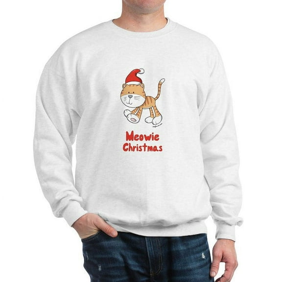 CafePress - Christmas Kitty Sweatshirt - Crew Neck Sweatshirt