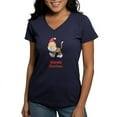 thumbnail image 1 of CafePress - Christmas Kitty Women's V Neck Dark T Shirt - Women's V-Neck Dark T-Shirt, 1 of 4