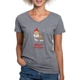 thumbnail image 1 of CafePress - Christmas Kitty Women's V Neck Dark T Shirt - Women's V-Neck Dark T-Shirt, 1 of 4