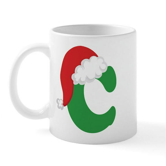 CafePress - Christmas Letter C Alphabet Mug - 11 oz Ceramic Mug - Novelty Coffee Tea Cup